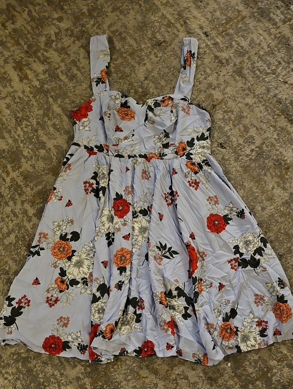Torrid Floral Sundress with Pockets Light Blue Size 0 Large - Picture 5 of 12